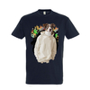 t-shirt chien dripping - homme bleu marine