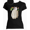 t-shirt dripping chat noir  femme
