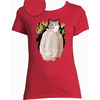 t-shirt dripping chat rouge  femme