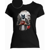 t-shirt chat basket noir  femme