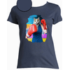 t-shirt chat boxeuse jeans  femme