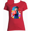 t-shirt chat boxeuse rouge  femme