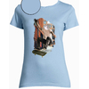 t-shirt chat skate bleu ciel