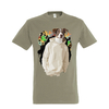 t-shirt chien dripping - homme kaki