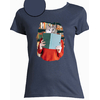 t-shirt chat bibliotheque jeans  femme