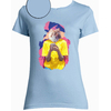 t-shirt chat smartphone bleu ciel