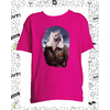 T-shirt aviatrice chat fushia enfant