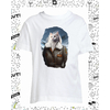 T-shirt aviatrice chat blanc enfant