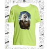 T-shirt aviatrice chat vert pomme enfant