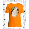 t-shirt chat dripping orange enfant