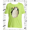 t-shirt chat dripping vert pomme enfant