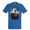 t-shirt chat aviatrice - homme bleu royall