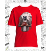 t-shirt chat basket rouge enfant