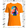 t-shirt chat boxeuse orange enfant
