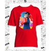 t-shirt chat boxeuse rouge enfant