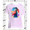 t-shirt chat boxeuse rose enfant