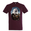 t-shirt chat aviatrice - homme bordeaux