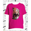 t-shirt chat skate fushia enfant
