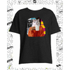 t-shirt chat cafe noir enfant