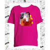 t-shirt chat cafe fushia enfant