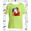 t-shirt chat cafe vert pomme enfant