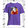 t-shirt chat cafe violet enfant