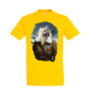 t-shirt chat aviatrice - homme jaune