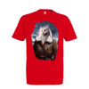 t-shirt chat aviatrice - homme rouge