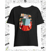 t-shirt chat bibliotheque noir enfant