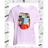 t-shirt chat bibliotheque rose enfant