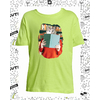 t-shirt chat bibliotheque vert pomme enfant