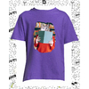 t-shirt chat bibliotheque violet enfant