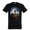 t-shirt chat aviatrice - homme noir