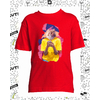 t-shirt chat smartphone rouge enfant