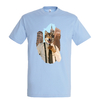 t-shirt homme loup bleu ciel