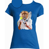 t-shirt lion bleu roy femme