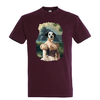 t-shirt chien courtisane - homme bordeaux