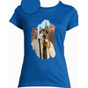 t-shirt loup bleu roy femme