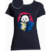 t-shirt panda bleu marine