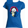 t-shirt panda bleu roy femme