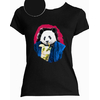 t-shirt panda noir  femme