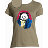 t-shirt panda kaki  femme