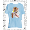 t-shirt lion bleu ciel enfant