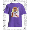t-shirt lion violet enfant
