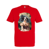 t-shirt chien courtisane - homme rouge