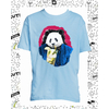 t-shirt panda bleu ciel enfant