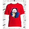 t-shirt panda rouge enfant