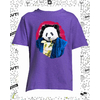 t-shirt panda violet enfant