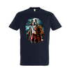 t-shirt chien pirate - homme bleu marine