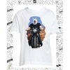 t-shirt chien moto blanc enfant